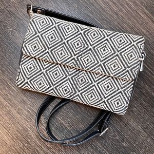 Geometric fabric Convertible Crossbody